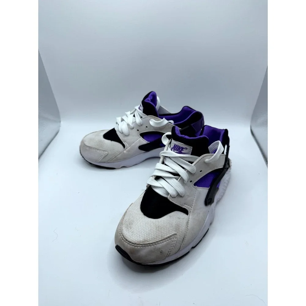 Nike Huarache Run PS Purple Punch 704949-117 Kids 2 Sneaker White Neoprene Shoes